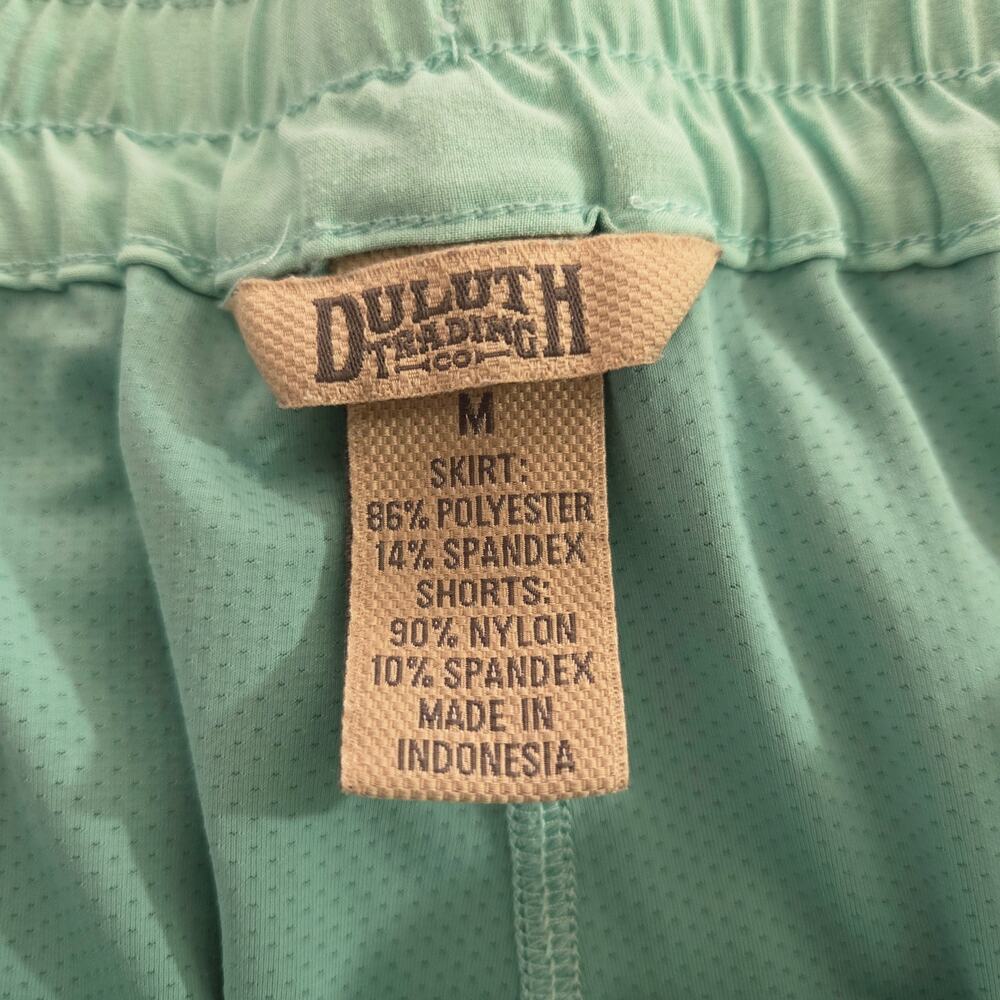 Duluth Trading Co. Seafoam Green Athletic Skort Pockets Elastic Waist MEDIUM - Picture 6 of 7